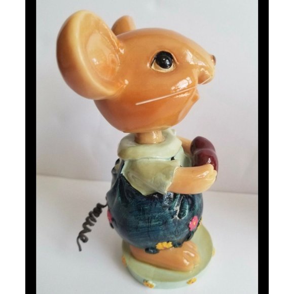 Bobblehead Mouse Figurine Boy And Girl Resin 5.6" Tall - Picture 10 of 10